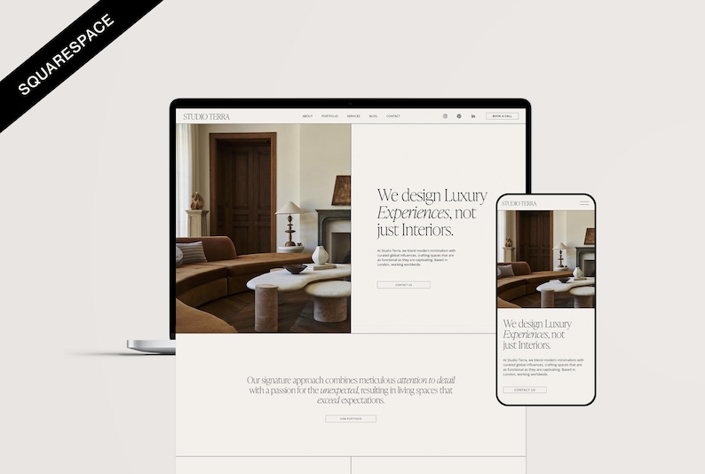 Squarespace Website Template: Interior Design Portfolio & Blog ...