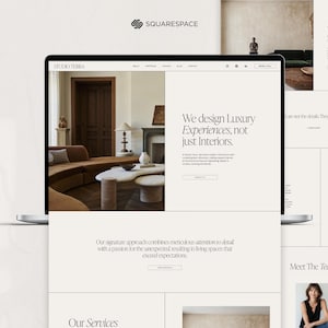 Squarespace-websitesjabloon: interieurontwerpportfolio en blog minimalistisch Squarespace 7.1-thema