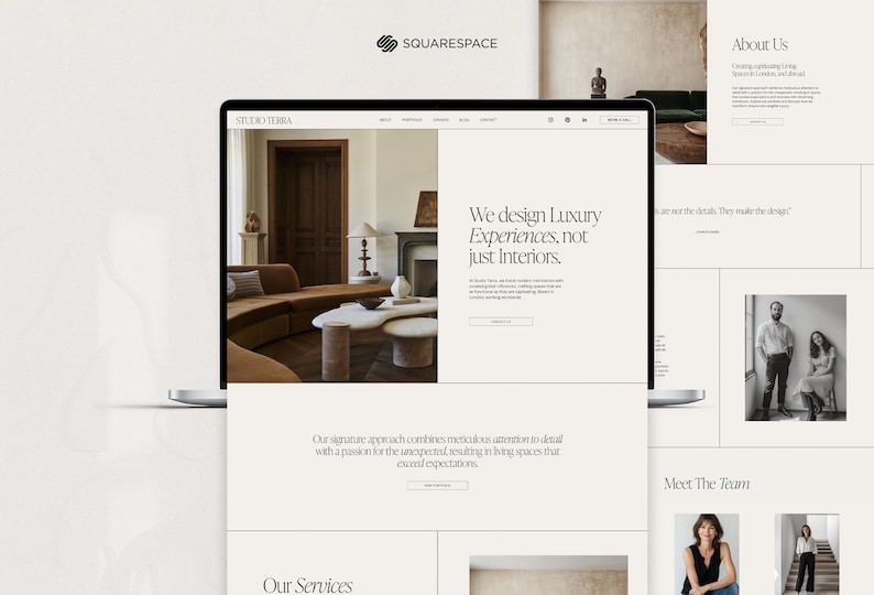 Squarespace Website Template: Interior Design Portfolio & Blog ...