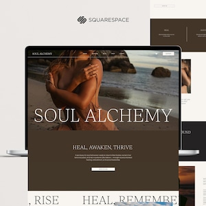 Website Template Squarespace 7.1, for Spiritual Coach, Life Coach, Squarespace Template, Wellness Coaching, Feminine Website with Blog