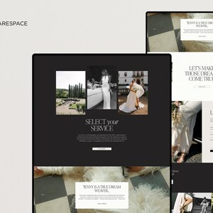 Squarespace-webbmall för fotografer, webbplats för bröllopsfotografer, bröllopsplanerare, fotograf Squarespace-mall 7.1 bild 8