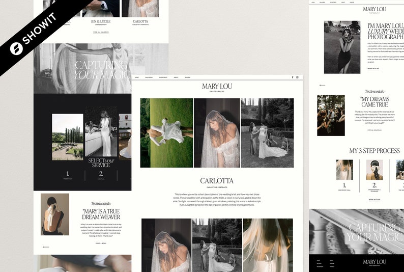 Showit Website Template für Fotografen, Hochzeitsfotograf Website, Hochzeitsplaner, DIY Bild 3