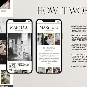 Showit Website Template für Fotografen, Hochzeitsfotograf Website, Hochzeitsplaner, DIY Bild 6