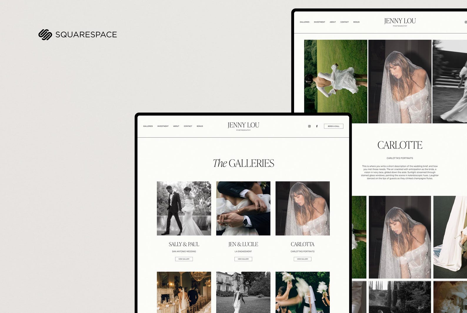 Squarespace Website Template Wedding Photographer Portfolio, Elegant 7