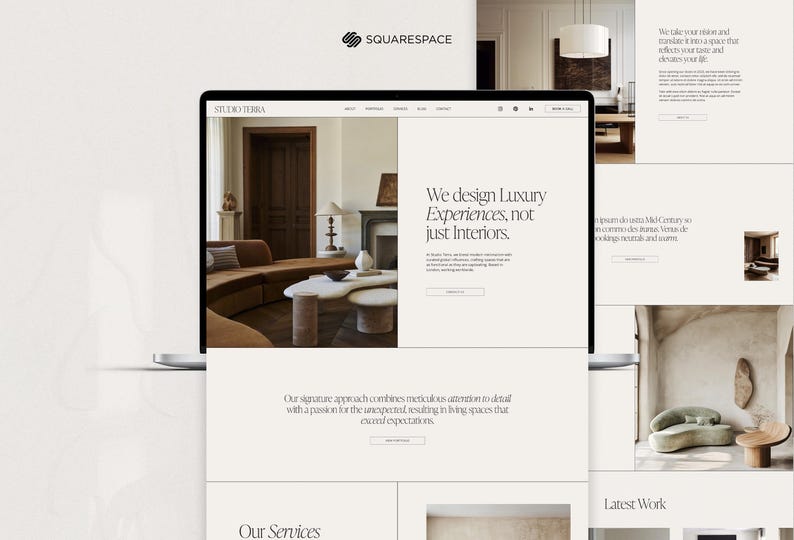 Squarespace Website Template: Interior Design Portfolio & Blog ...