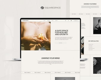 Squarespace 7.1 Website Template: Minimalistisches Design für Therapeuten, Ratgeber und Coaches