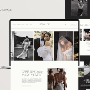 Squarespace Website Template for Photographers, Wedding Photographer Website, Wedding Planner, Photographer Squarespace Template 7.1