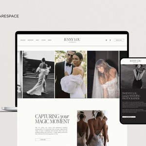 Squarespace-webbmall för fotografer, webbplats för bröllopsfotografer, bröllopsplanerare, fotograf Squarespace-mall 7.1 bild 5