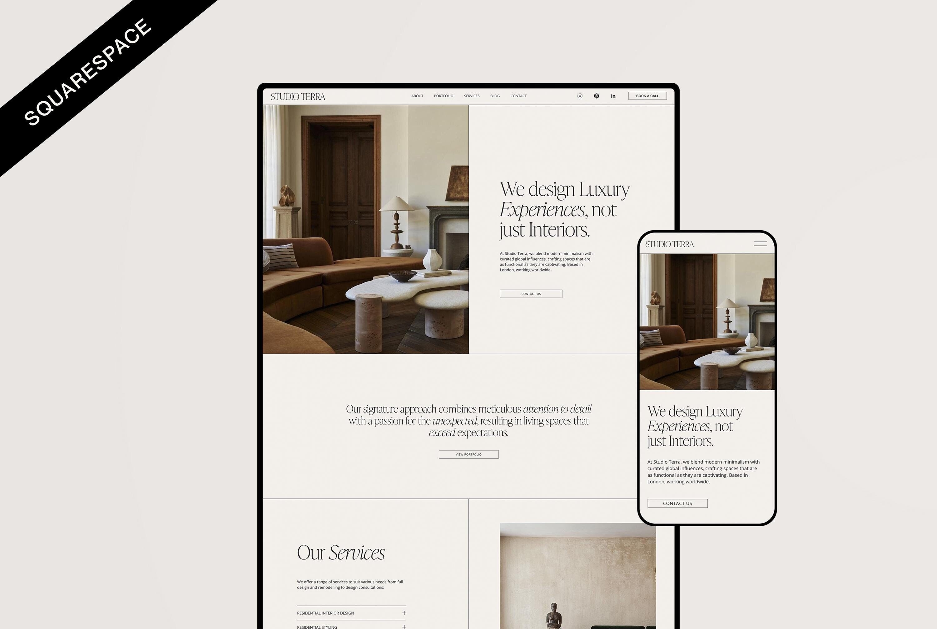 Squarespace Website Template: Interior Design Portfolio & Blog ...
