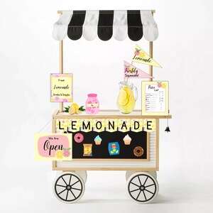 Juego de imaginación Puesto de limonada Juego dramático Juego Regalos de imaginación para niños Puesto de limonada imprimible Juguetes para juego de imaginación para niños Pdf instantáneo Niños