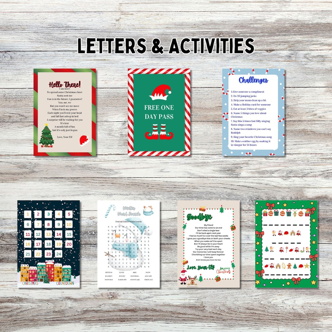 Elf Kit Printables Elf Accessories Kit Elf Kit Play Pretend Gifts for