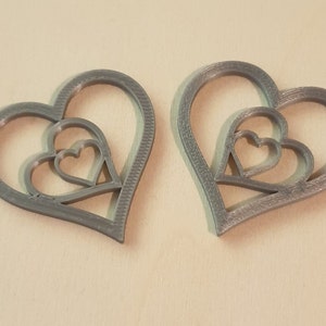 37.5 mm 50 pieces 7.00 euros red heart decoration wedding craft table decoration