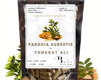 Fadogia Agrestis + Tongkat Ali | 1000mg Organic Herbal Blend Extract | Vegan, Non-GMO Natural Supplement