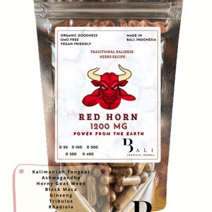 Organic Red Horn Extract Capsules: Mens Health, Bali Herbal