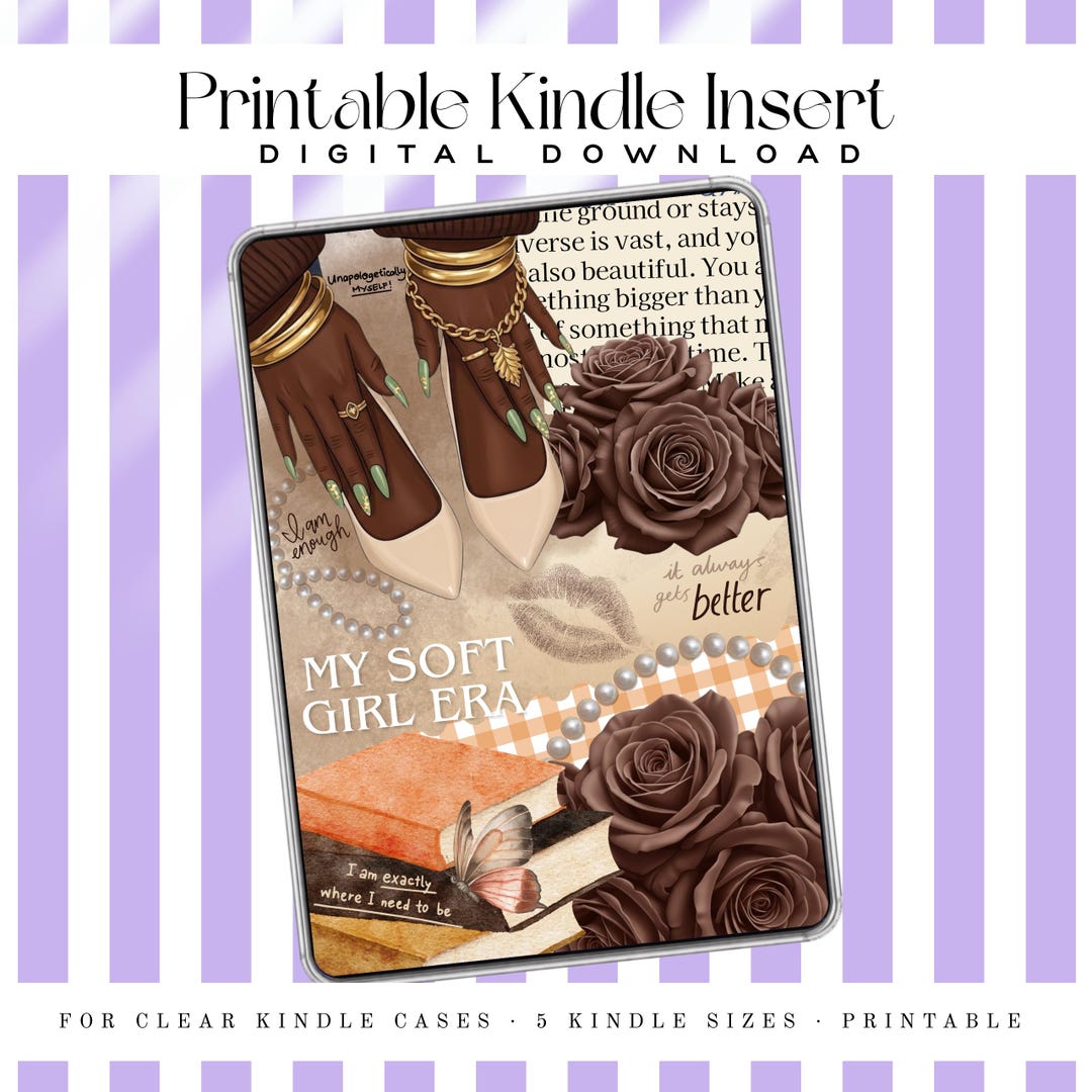 Soft Girl Era Kindle Insert Digital Download | Black Girl Aesthetic ...