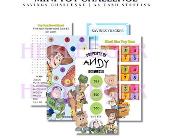 MINI Sheriff's Savings Challenge Bundle | Toy-Inspired Budget Binder |Cash Stuffing Book | Unlimited Amount Challenge | Physical Product