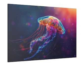 Kleurrijke kwallen canvas kunst kwallen kunst aan de muur onderwater canvas zeedieren print kwallen decor zee leven kunst wordt afgedrukt kwallen kunst