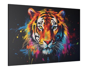 Abstract Siberian Tiger Canvas Tiger Wall Decor Colorful Tiger Art Print Tiger Artwork Tiger Picture Tiger Gifts Tiger Wall Hanging