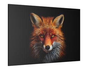 Red Fox Canvas Print Fox Wall Art Fox Home Decor Colourful Fox Picture Fox Gifts Red Fox Artwork Animal Wall Hanging Animal Canvas
