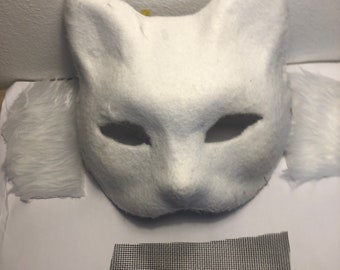 Therian-Maskenset! (Enthält eine Filzmaske, Fell, Augennetz) DIY