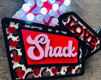 Love Shack Light-Up Sign | Valentine Decor | Retro Marquee Style | Battery Operated