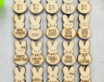 Easter Tokens, Easter Reward Tokens, Easter Egg Fillers, Peep Egg Fillers, Kids Chore Tokens, Kids Reward Tokens, Good Behavior Tokens