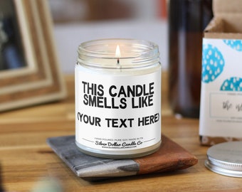 Custom Candle Label - 'This Smells Like' Personalized Candle, Band/Fangirl Gift, Create Your Scent - Soy Candle