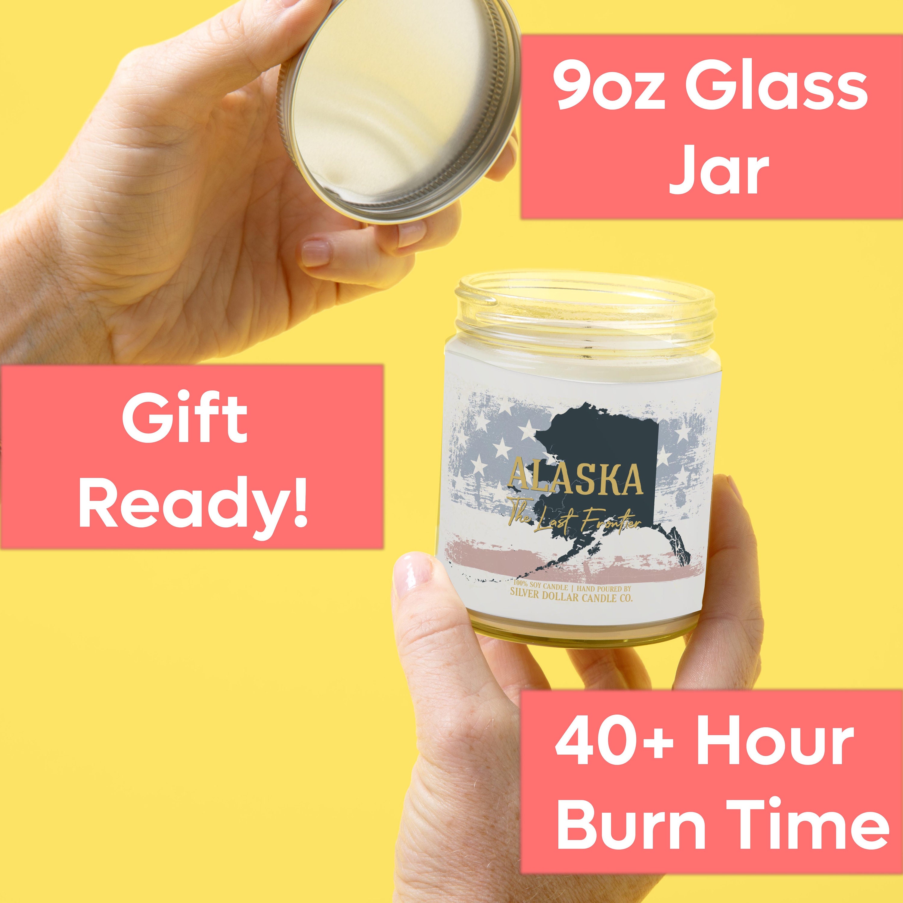 Alaska State Candle Nostalgia Collection by SD Candle 9/16oz Soy Candle