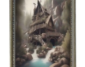 Splash Mountain printable wall art featuring Disneyland's Iconic Attraction