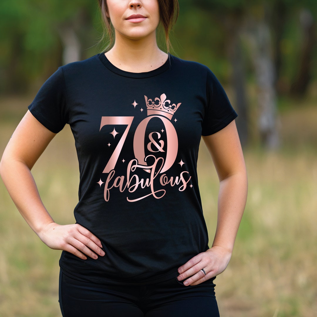 70 Only 70 & T-shirt, 70th Birthday Gift #6 - Etsy UK