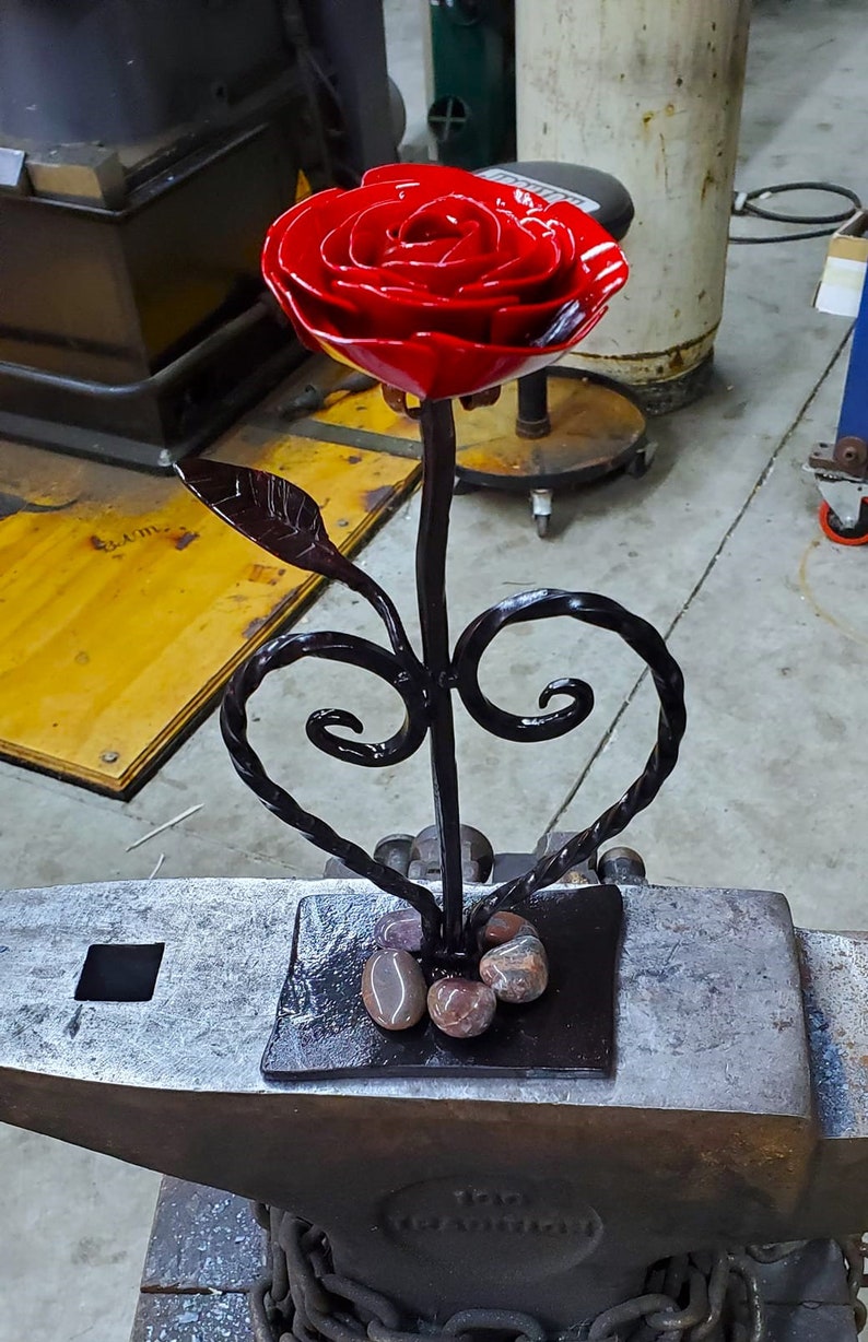 A Set off Hand Forged Decorative Roses. - Etsy