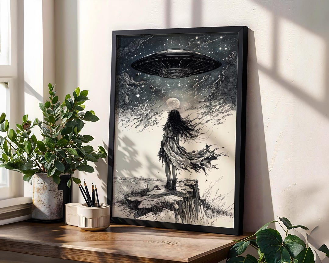 Lost in the Cosmos Print – Sci-fi Art, Alien Art Print, Ufo Art, Ufo ...