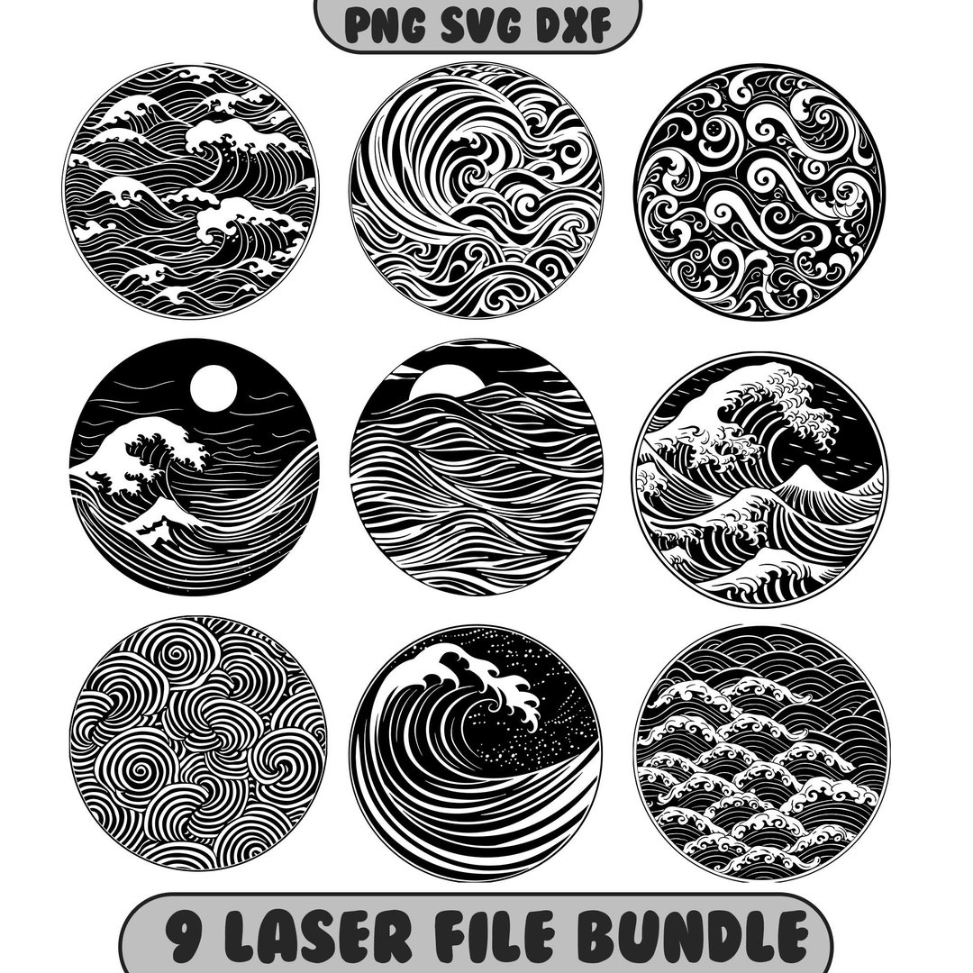 PNG Bundle | SVG | DXF | Laser Burn | Wood Engrave | Lightburn | Laser ...