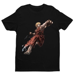 Ken Masters Comic Art T-Shirt | Street Fighter Gift