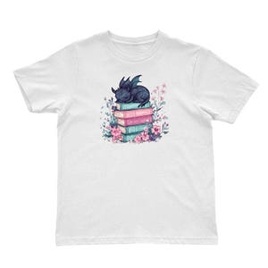 Floral Dragon Book Lover Shirt: Fantasy Bookworm Tee