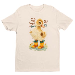 Retro Comfort Enten T-Shirt, lustiges Spruch Shirt, trendiges Meme Tee, lustiges Geschenk für psychische Gesundheit