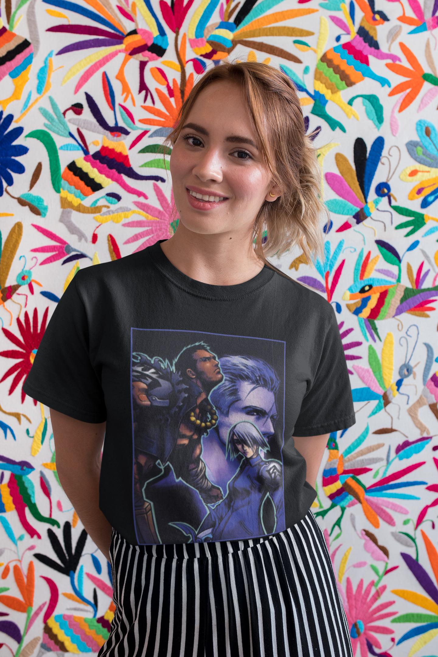 風神、雷神、セイファー FF8 VIII プレミアム ユニセックス T シャツ