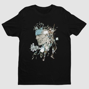 Snake & Raiden MGSII Son of Liberty Key Art Premium Unisex T Shirt | Exclusive Design | Gifts for Him, Her, MGS Fans, Gamers, and Collectors