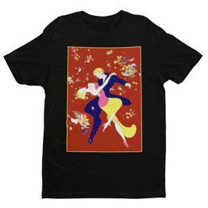 Balamb Garden Dance Art FF8 VIII Premium Unisex T-shirt | Yoshitaka Amano Art | Gifts for Him, Her, Final Fantasy Fans and Collectors