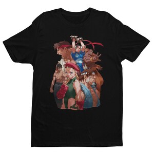 Street Fighting PSX T-shirt: Retro Arcade Game Art