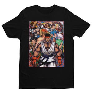 Street Fighter 3: 3rd Strike Flyer Art Premium Unisex T-shirt | Gifts for Him, Her, Street Fighter Game Lovers and Collectors