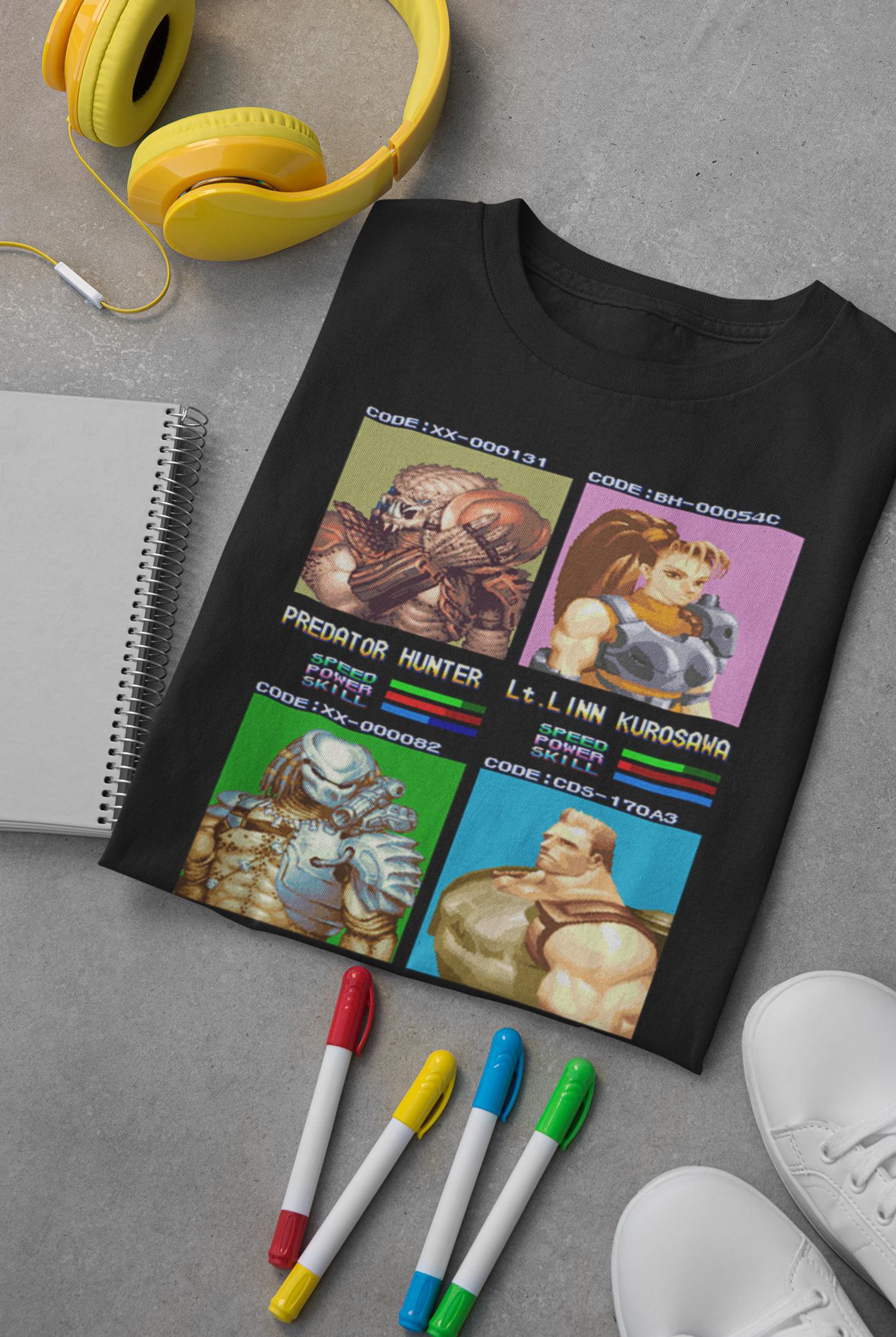 Alien VS Predator Portraits T-shirt | Arcade Fighting Game - Etsy