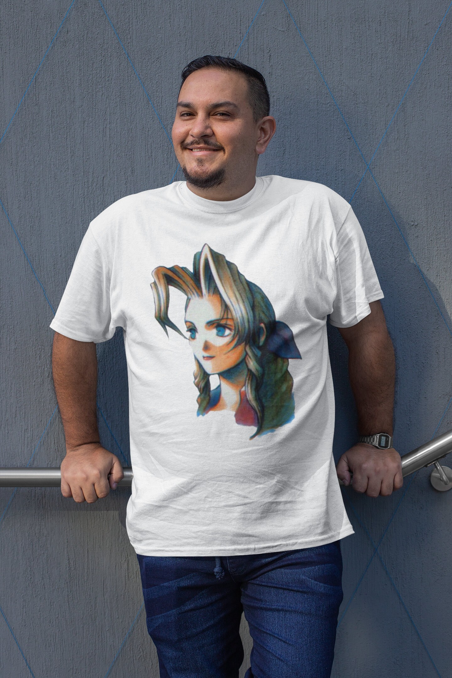 Aerith Gains Borough Porträt T-Shirt | Final Fantasy VII Unisex