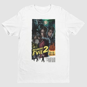 Resident Evil 2 Remake Premium Unisex-T-Shirt | Exklusives Vintage Retro Design | Geschenke für Ihn, Sie, Spielesammler und Resident Evil Fans