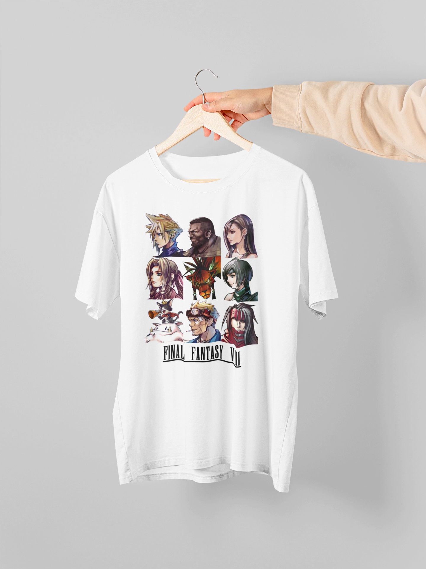 FINAL FANTASY VII Printed Tee Shirt Tシャツ ファイナルファンタジーVII リバース Tシャツ セフィロス（ブラック