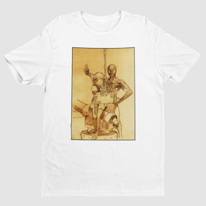MVC2 Ending Sakura and Spidey Selfie Classic Arcade Premium T-shirt | Gifts for Him, Her, Video Game Lovers and Collectors