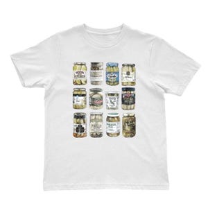 Lustiges Gurkenglas Parade T-Shirt: Vintage Grafik Tee für Feinschmecker