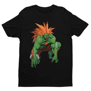 Blanka Alpha 3 Unisex T-shirt: Character Art for Game Fans