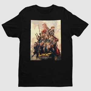 Final Fantasy XIV Stormblood Key Art Premium Unisex T-Shirt | Tanks Healers DPS, Geschenke für Sie, Ihn, Final Fantasy Fans und Sammler