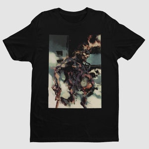 MGS Solid Snake in Smoke Premium Unisex T-shirt | Gifts for Him, Her, Video Game Lovers, Metal Gear Solid Fan and Collectors